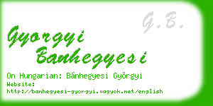 gyorgyi banhegyesi business card